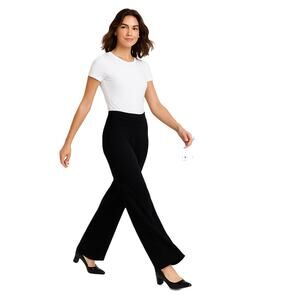 I.N.C  High-Rise Black BootCut Pull-On Stretch Pants with Pockets Size S
